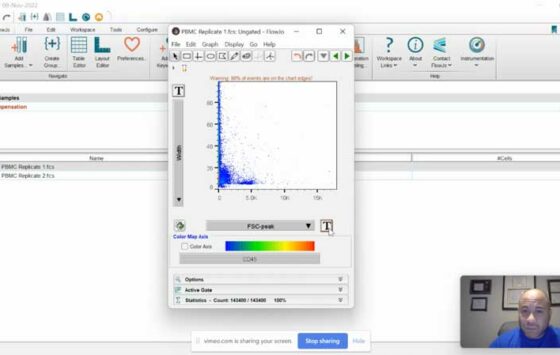 Changing the Scaling of Accellix Runs in FlowJo